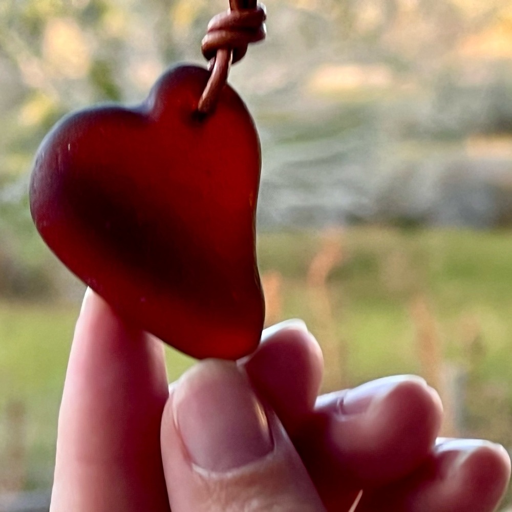 Handmade Seaglass ornament for the holidays or all year window light catcher.
